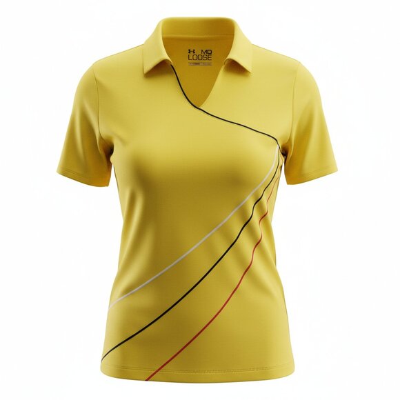 NWT Under Armour Women's UA Golf Polo Kinetic Yellow Size M - Picture 3 of 8